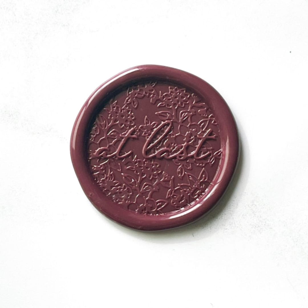 "At Last in Mulberry Pack of 10" - Wax Seals in purple by Abby Choi