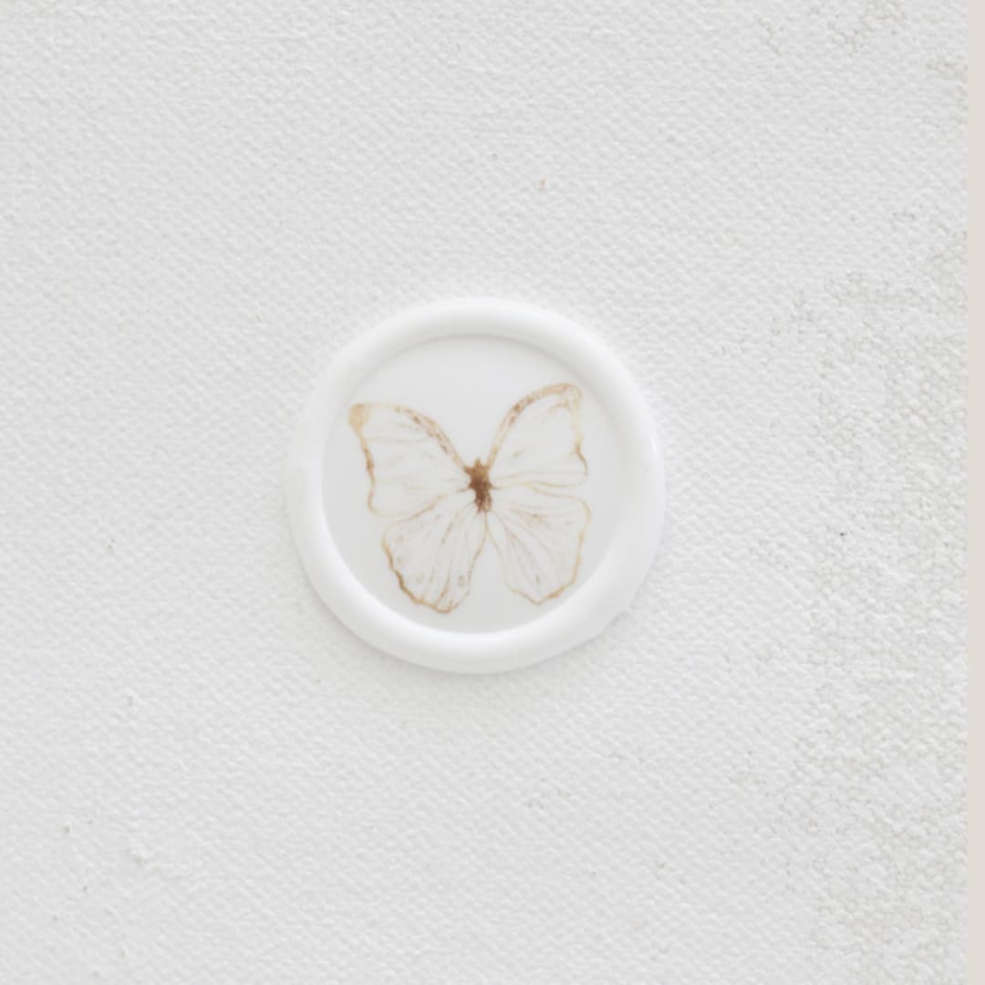 "Gold Butterfly Wax Seals | Set of 25" - Wax Seals in gold by Clove and Cedar Design