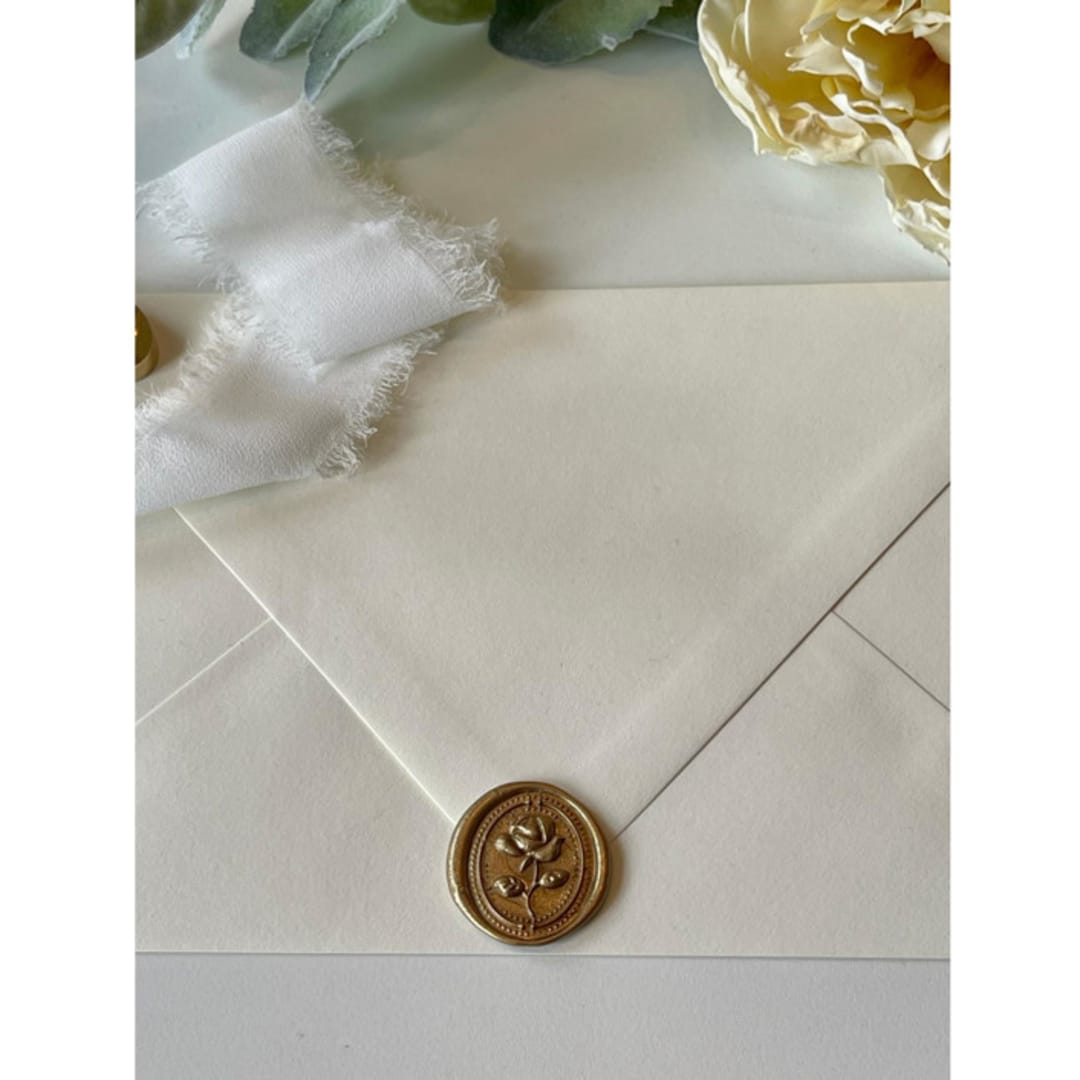 "Oval Rose Wax Seal (set of 10)" - Wax Seals in multicolorassorted-colors by Vee