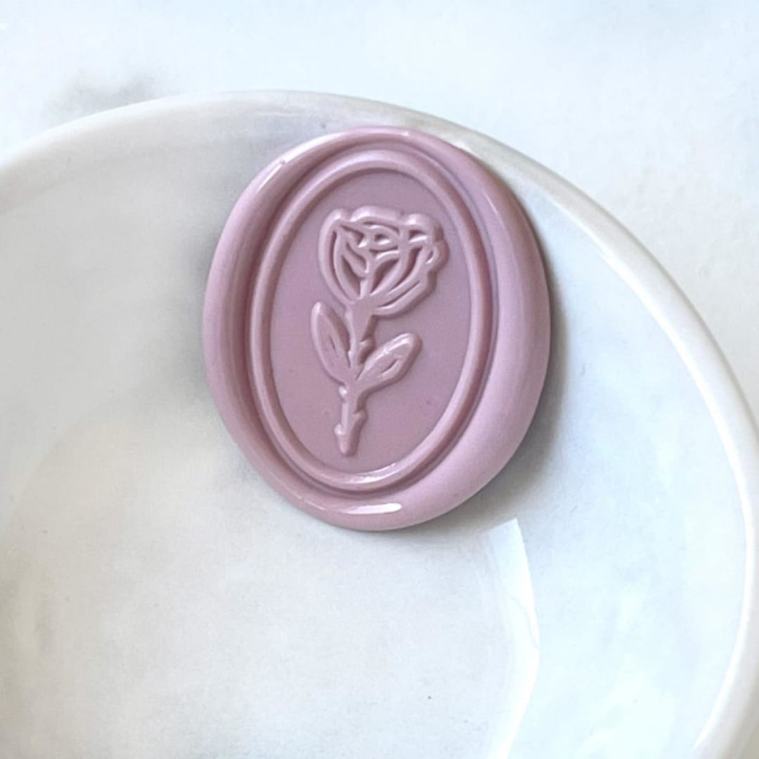 "Oval Rose Wax Seal Pack of 10, Customizable Color" - Wax Seals in multicolorassorted-colors by Abby Choi