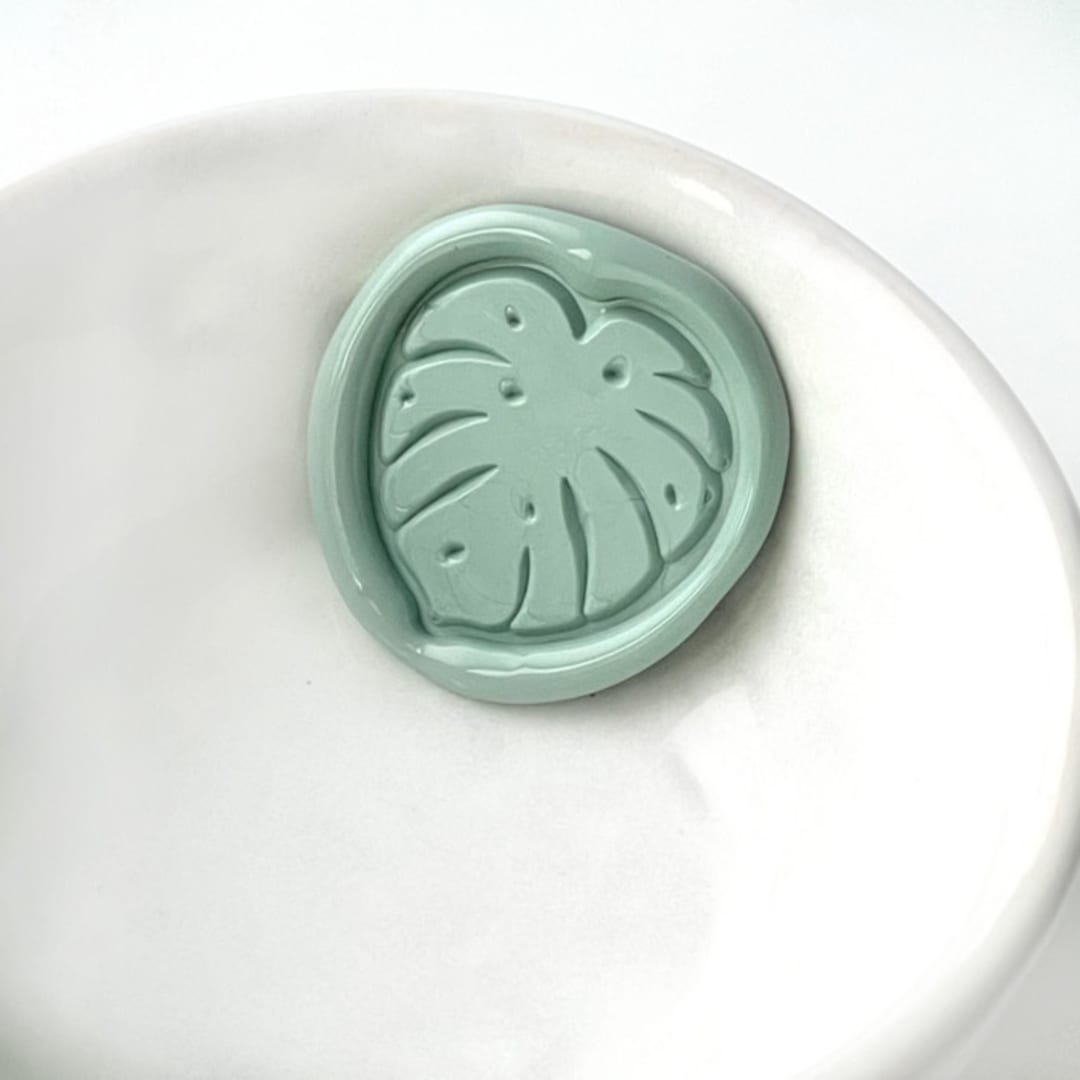 "Monstera Leaf Wax Seal Pack of 10, Customizable" - Wax Seals in multicolorassorted-colors by Abby Choi
