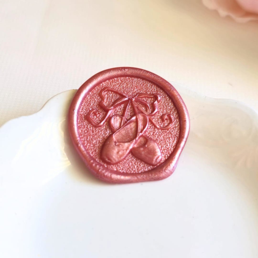 "Pointe Shoes- Customizable Color- Set of 25 Hand-crafted Wax Seals" - Wax Seals in multicolor by Inkspiringletters