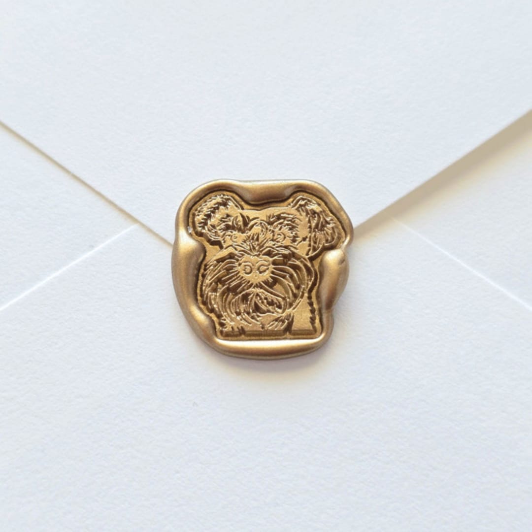 "Schnauzer-Customizable Color -  Hand-crafted Wax Seals- Set of 25" - Wax Seals in multicolor by Inkspiringletters