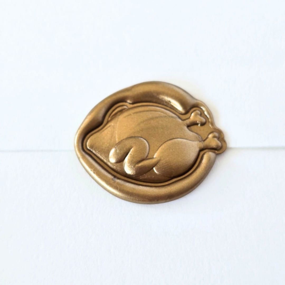 "Turkey Day- Customizable Color- Set of 25 Hand-crafted Wax Seals" - Wax Seals in multicolor by Inkspiringletters