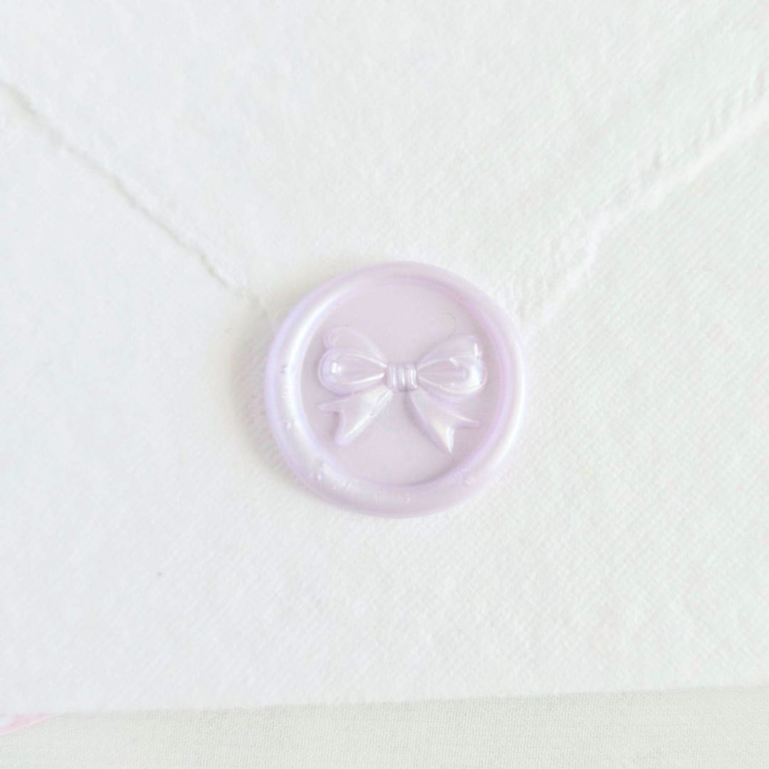 "Mini Bow- Customizable Color- Set of 25 Hand-crafted Wax Seals" - Wax Seals in multicolor by Inkspiringletters
