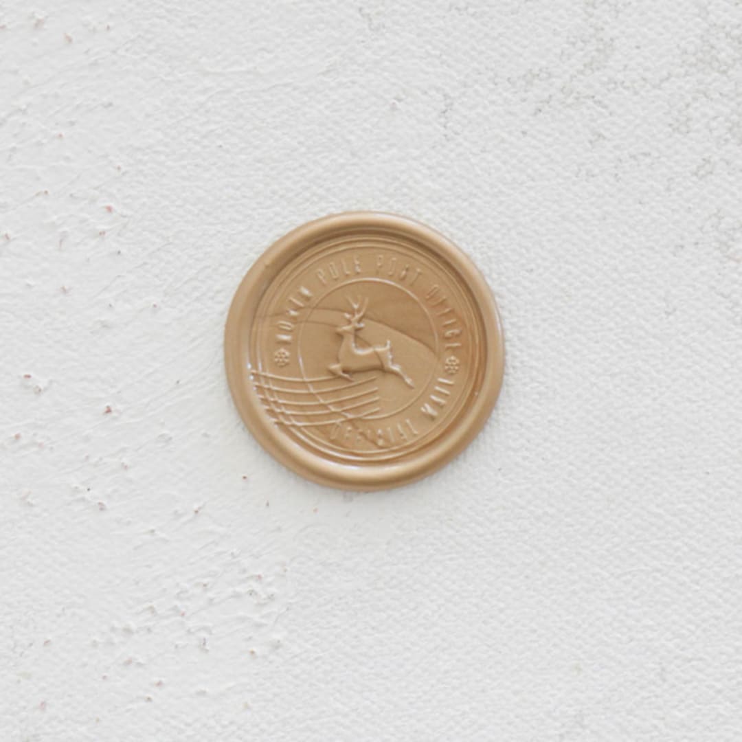 Custom Holiday Reindeer Postage Wax Seals | Set of 25