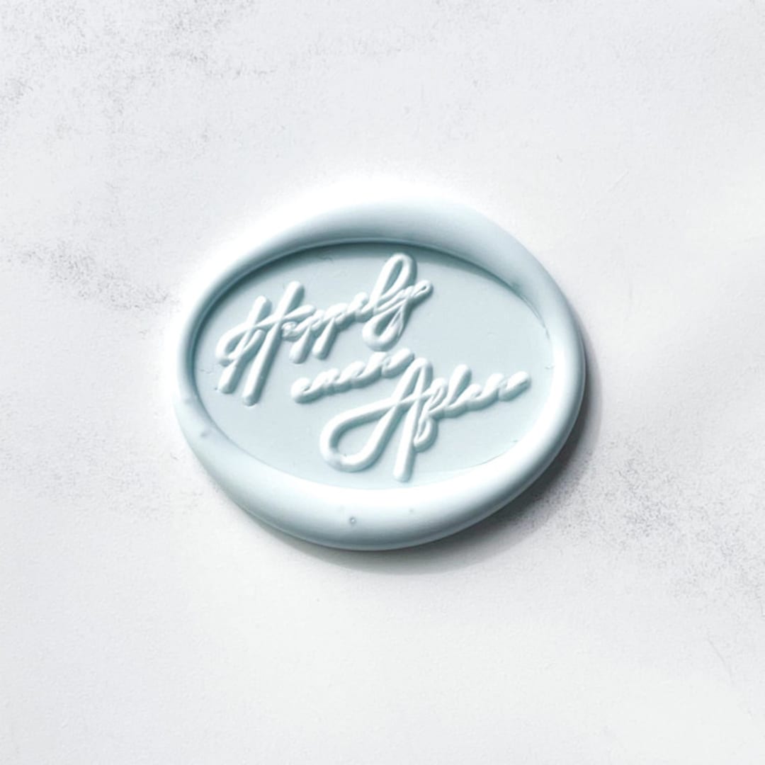 "Happily Ever After in Baby Blue Pack of 10" - Wax Seals in blue by Abby Choi