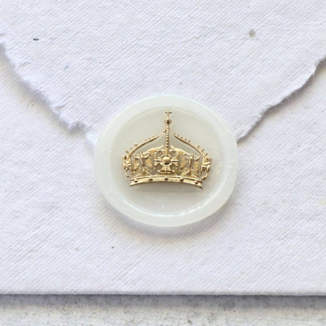 "Crown- Gilded- Customizable Color- Set of 25 Wax Seals" - Wax Seals in multicolor by Inkspiringletters