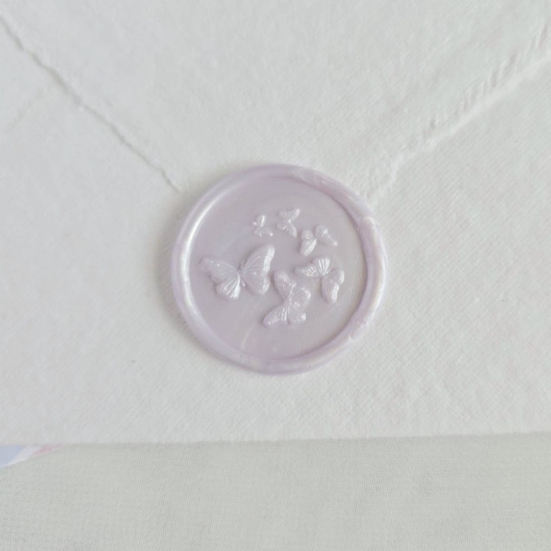 "Butterfly Garden- Customizable Color- Set of 25  Hand-crafted Wax Seals" - Wax Seals in multicolor by Inkspiringletters