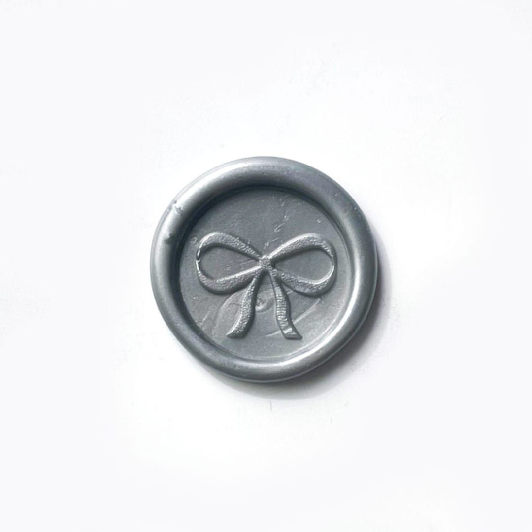 "Bow in Silver Pack of 10" - Wax Seals in silver by Abby Choi