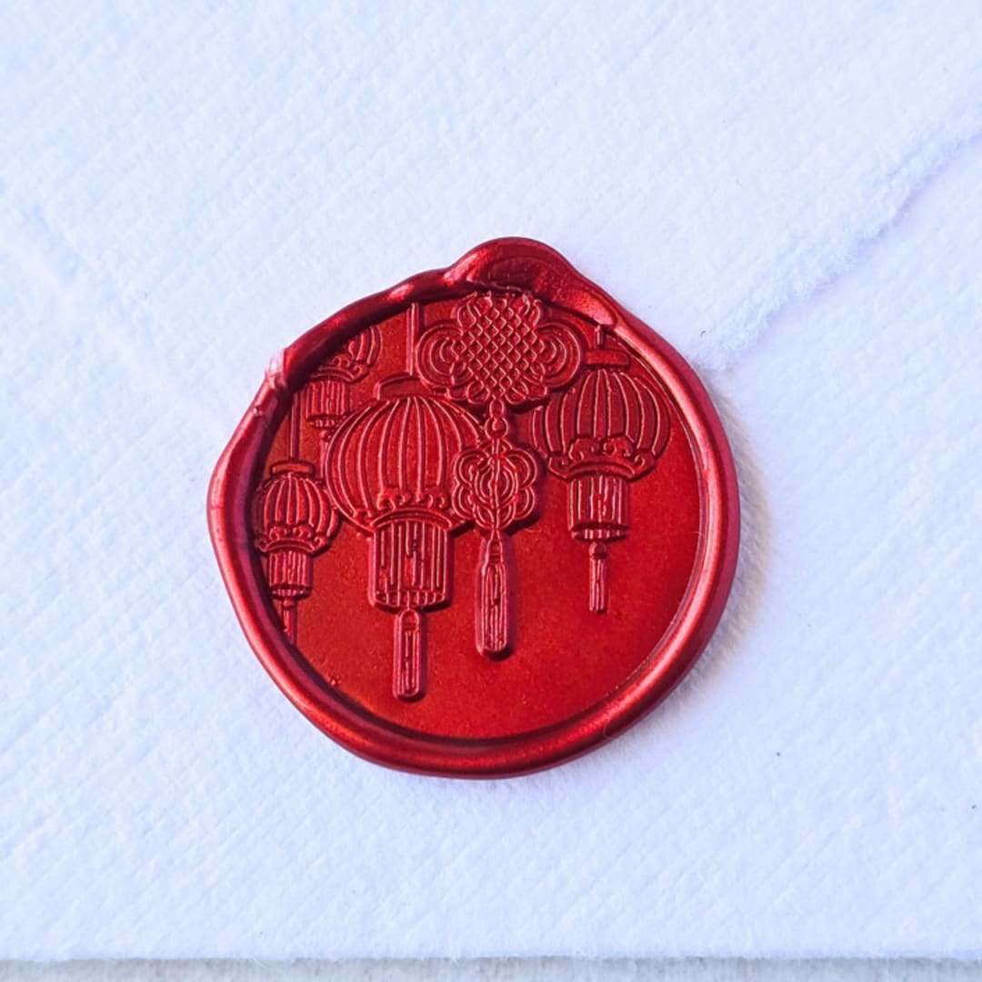 "Paper Lanterns- Customizable Color- Set of 25 Hand-crafted Wax Seals" - Wax Seals in multicolor by Inkspiringletters