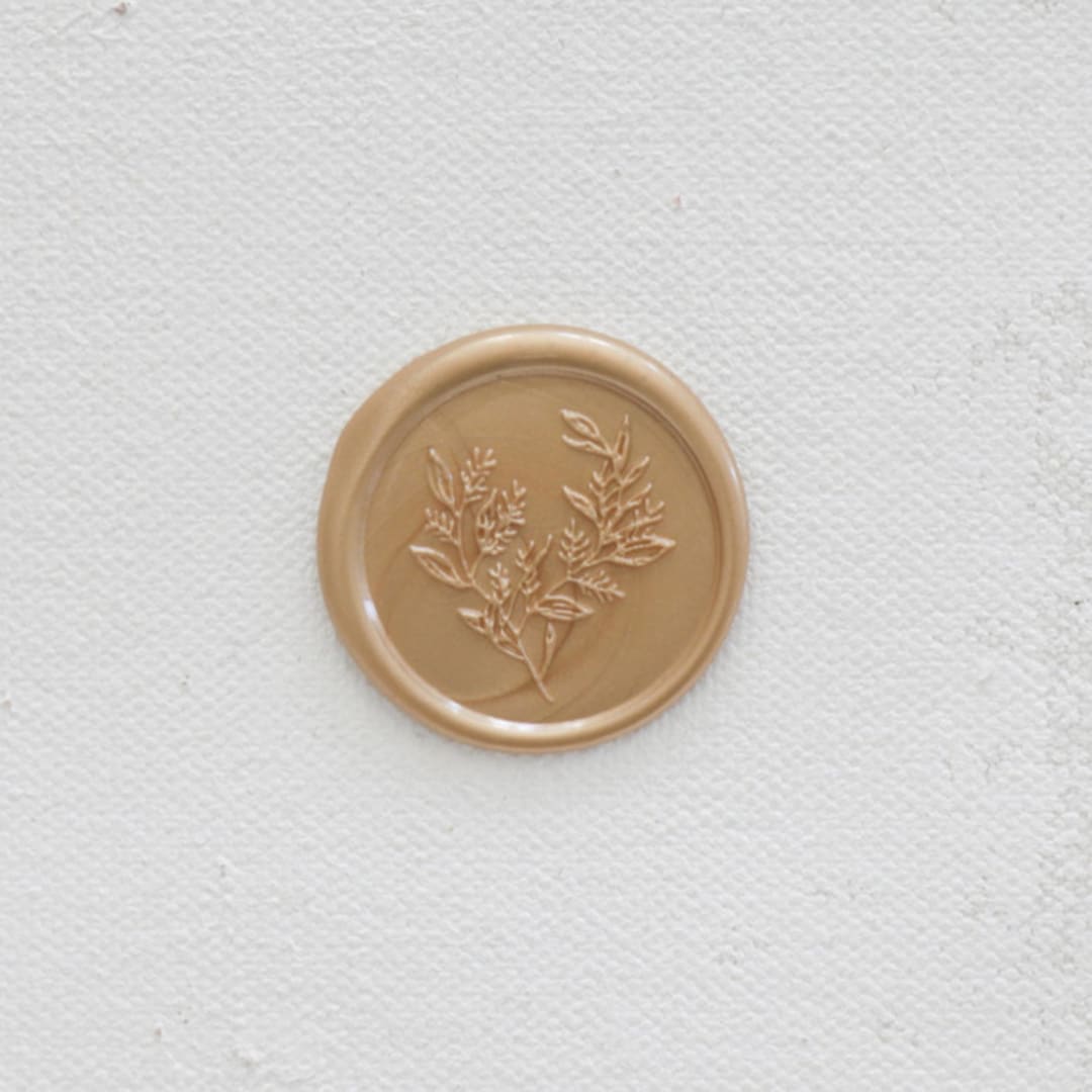 "Custom Eucalyptus Wax Seals | Set of 50" - Wax Seals in multicolorassorted-colors by Clove and Cedar Design