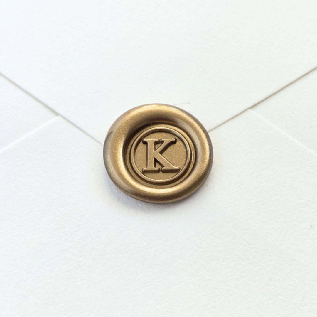 "Mini Monogram- Customizable Color- Set of 25 Hand-crafted Wax Seals" - Wax Seals in multicolor by Inkspiringletters