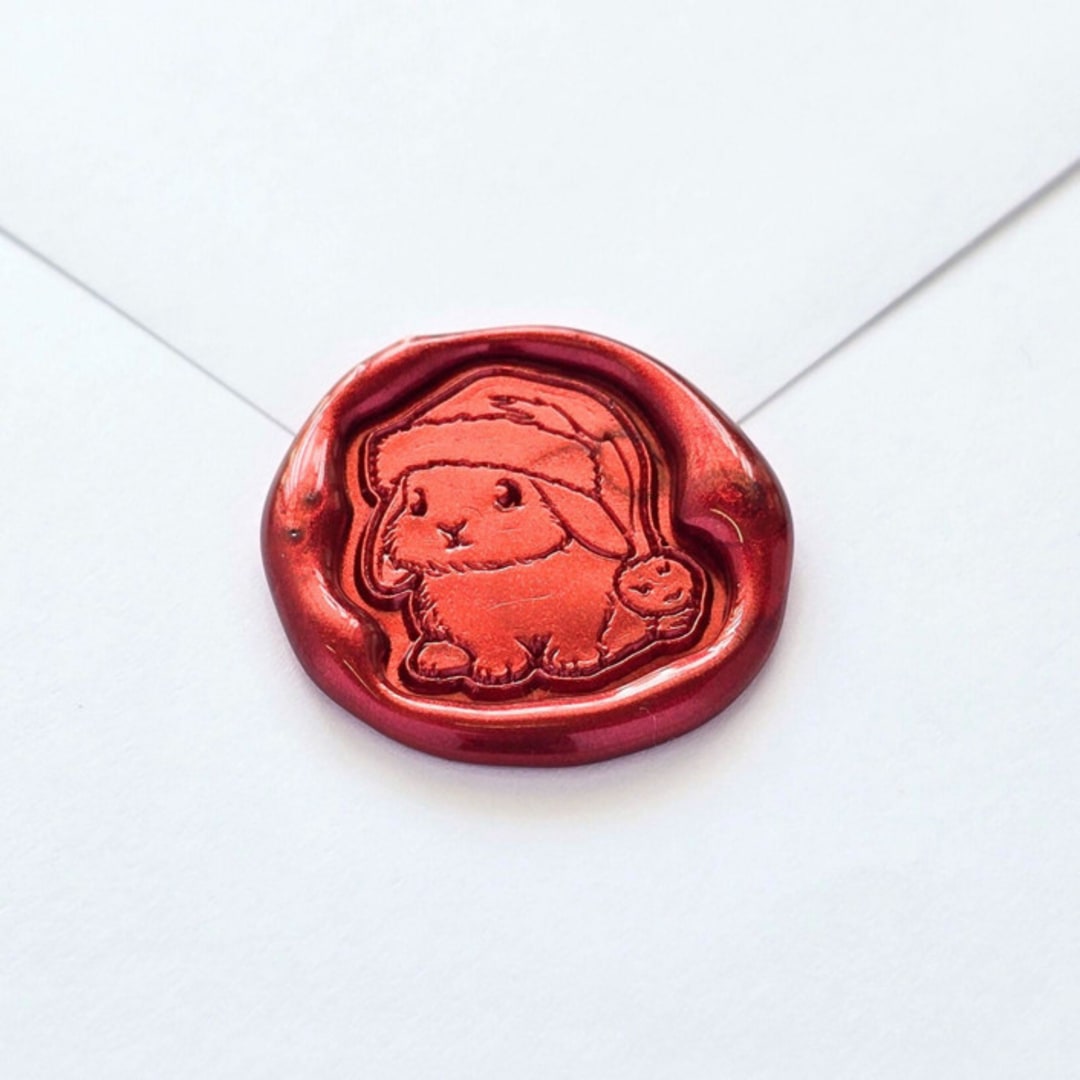 "Hoppy Holidays- Customizable Color- Set of 25 Hand-crafted Wax Seals" - Wax Seals in multicolor by Inkspiringletters