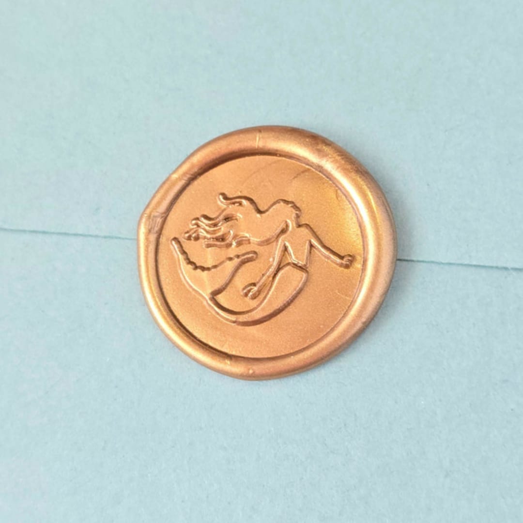 "Mermaid- Customizable Color- Set of 25 Hand-crafted Wax Seals" - Wax Seals in multicolor by Inkspiringletters