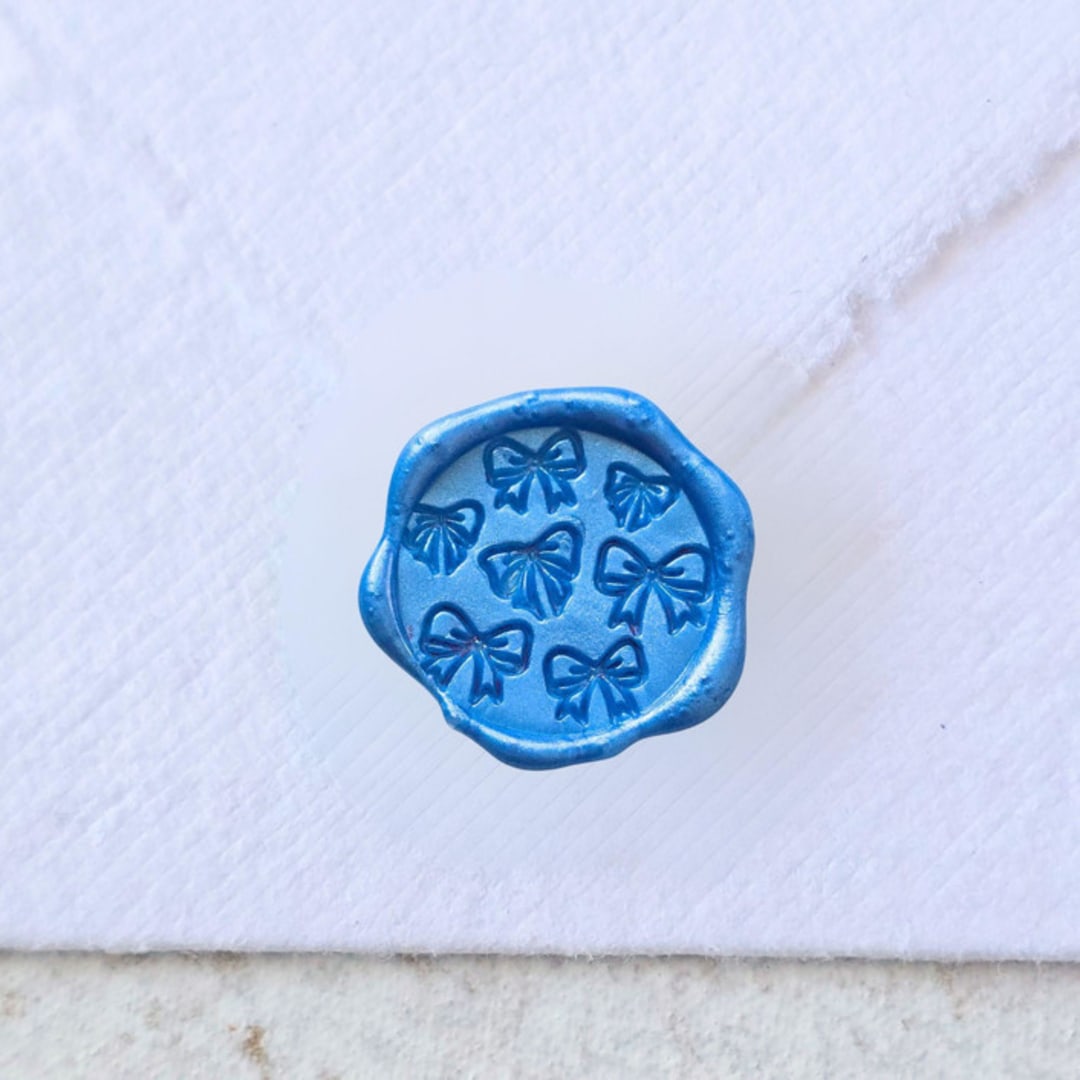 "Bow Frenzy- - Customizable Color- Set of 25 Hand-crafted Wax Seals" - Wax Seals in multicolor by Inkspiringletters