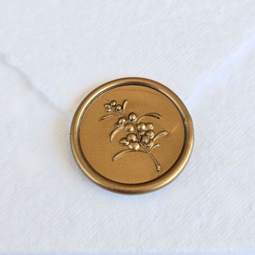 "Snowberries- Customizable Color- Set of 25 Hand-crafted Wax Seals" - Wax Seals in multicolor by Inkspiringletters