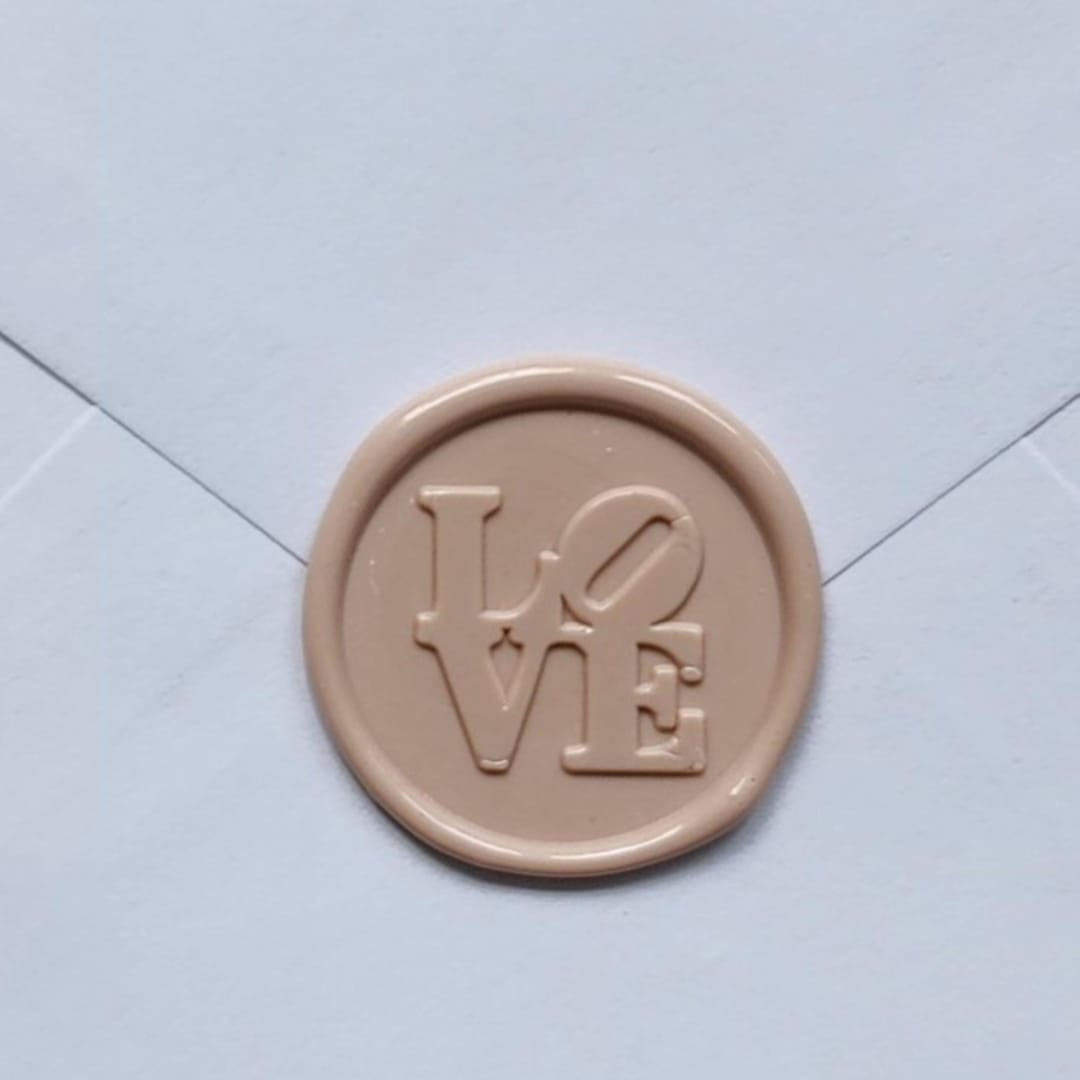 "Customizable Color LOVE Self-adhesive Wax Seals, Set of 5" - Wax Seals in multicolorassorted-colors by MC silverlinings