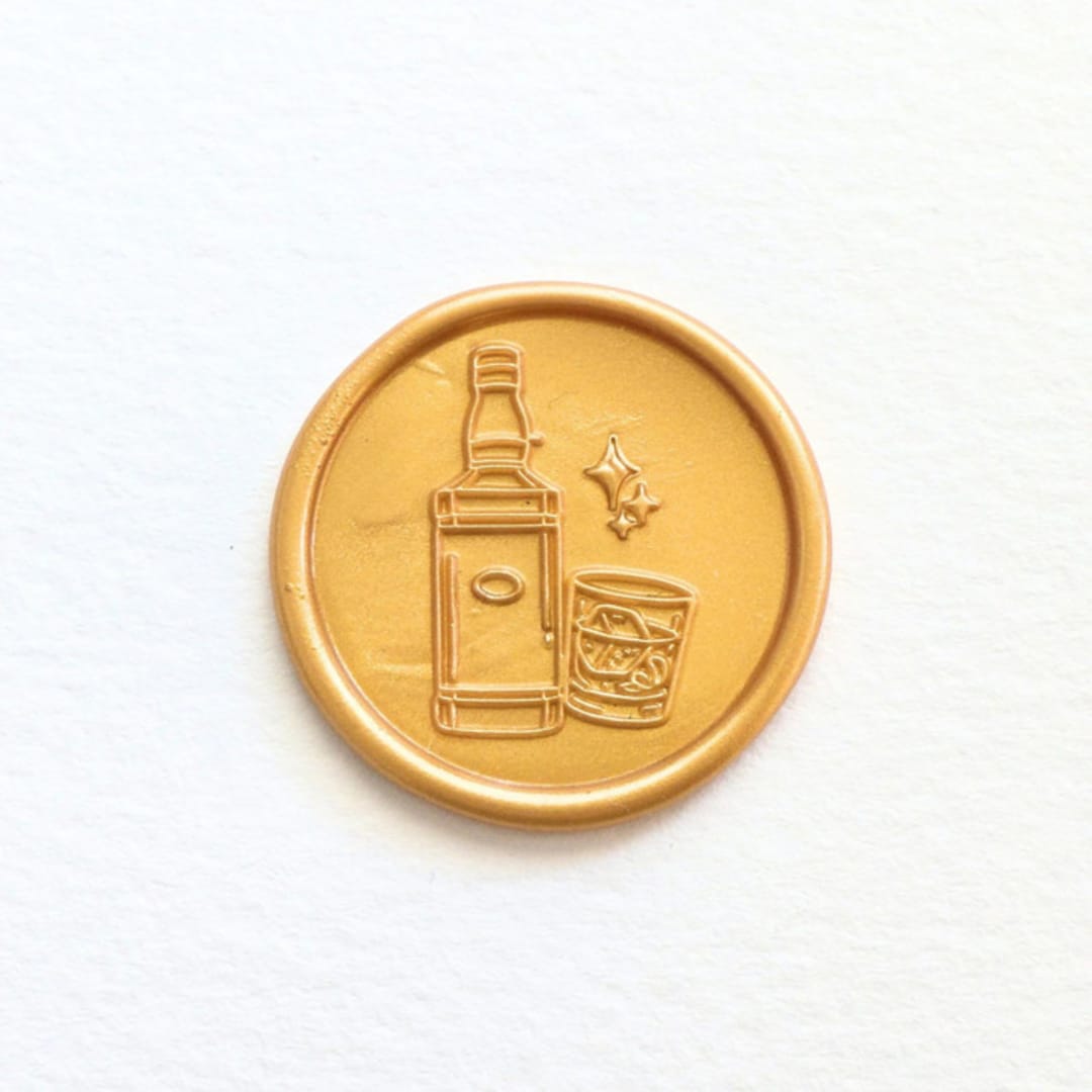 "Bourbon- Customizable Color- Set of 25 Hand-crafted Wax Seals" - Wax Seals in multicolor by Inkspiringletters