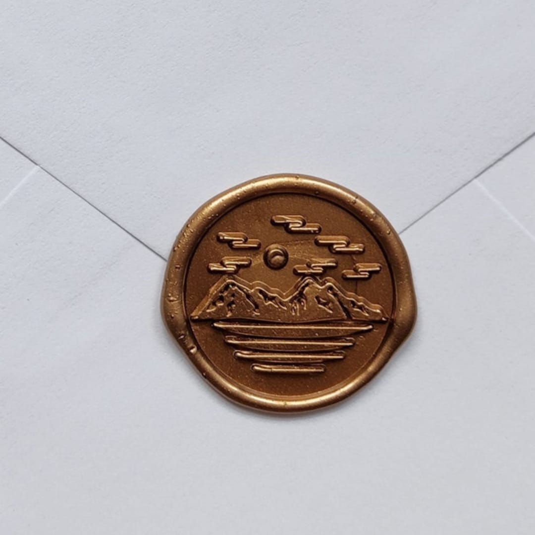 "Customizable Color Sunset Scenery Self-adhesive Wax Seals, Set of 5" - Wax Seals in multicolorassorted-colors by MC silverlinings