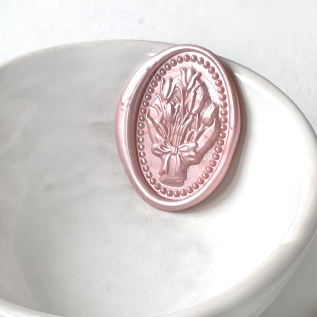 "Tulip Bouquet Wax Seal Pack of 10, Customizable" - Wax Seals in multicolorassorted-colors by Abby Choi