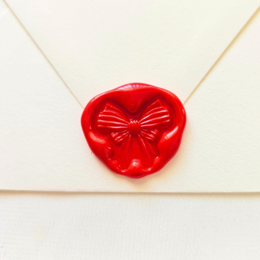 "Bow - Customizable Color- Set of 25  Hand-crafted Wax Seals" - Wax Seals in multicolor by Inkspiringletters