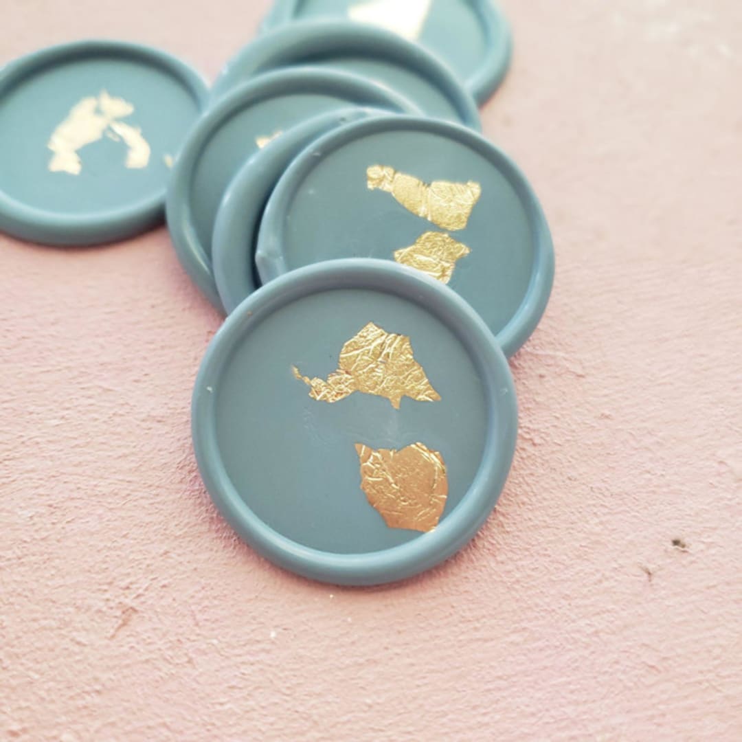 Gold Foil Wax Seals (set of 10) - Customizable