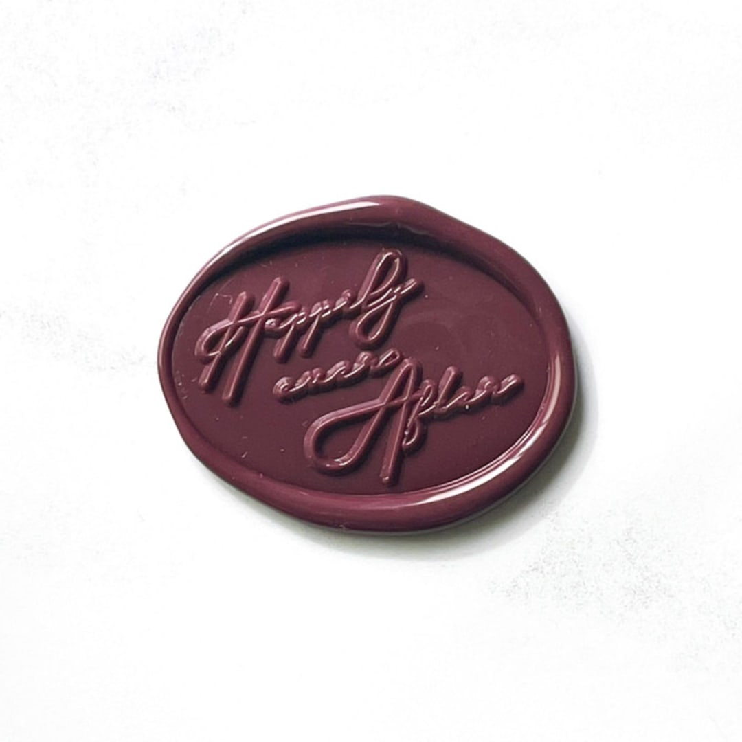 "Happily Ever After in Mulberry Pack of 10" - Wax Seals in purple by Abby Choi