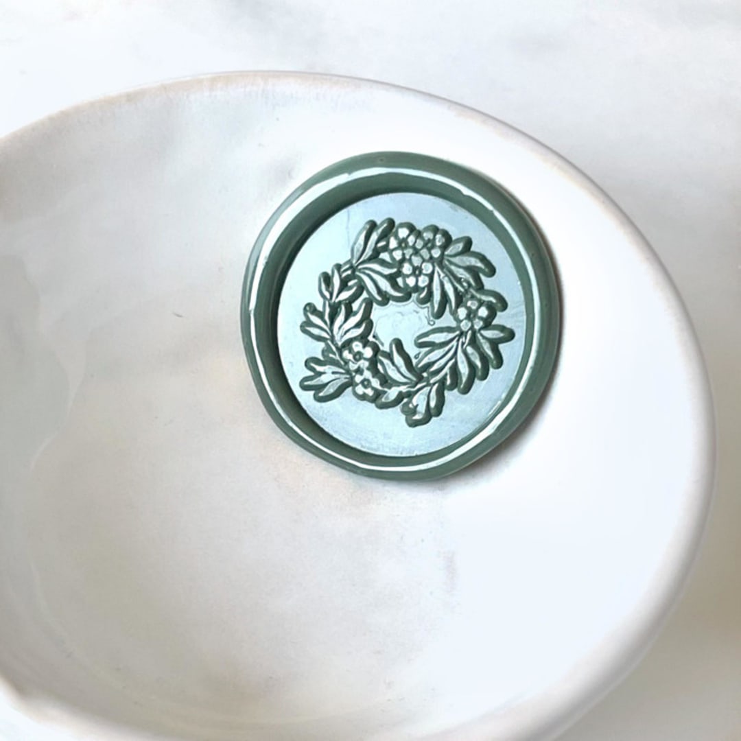 "Tropical Wreath Seals Pack of 10, Customizable Color" - Wax Seals in multicolorassorted-colors by Abby Choi