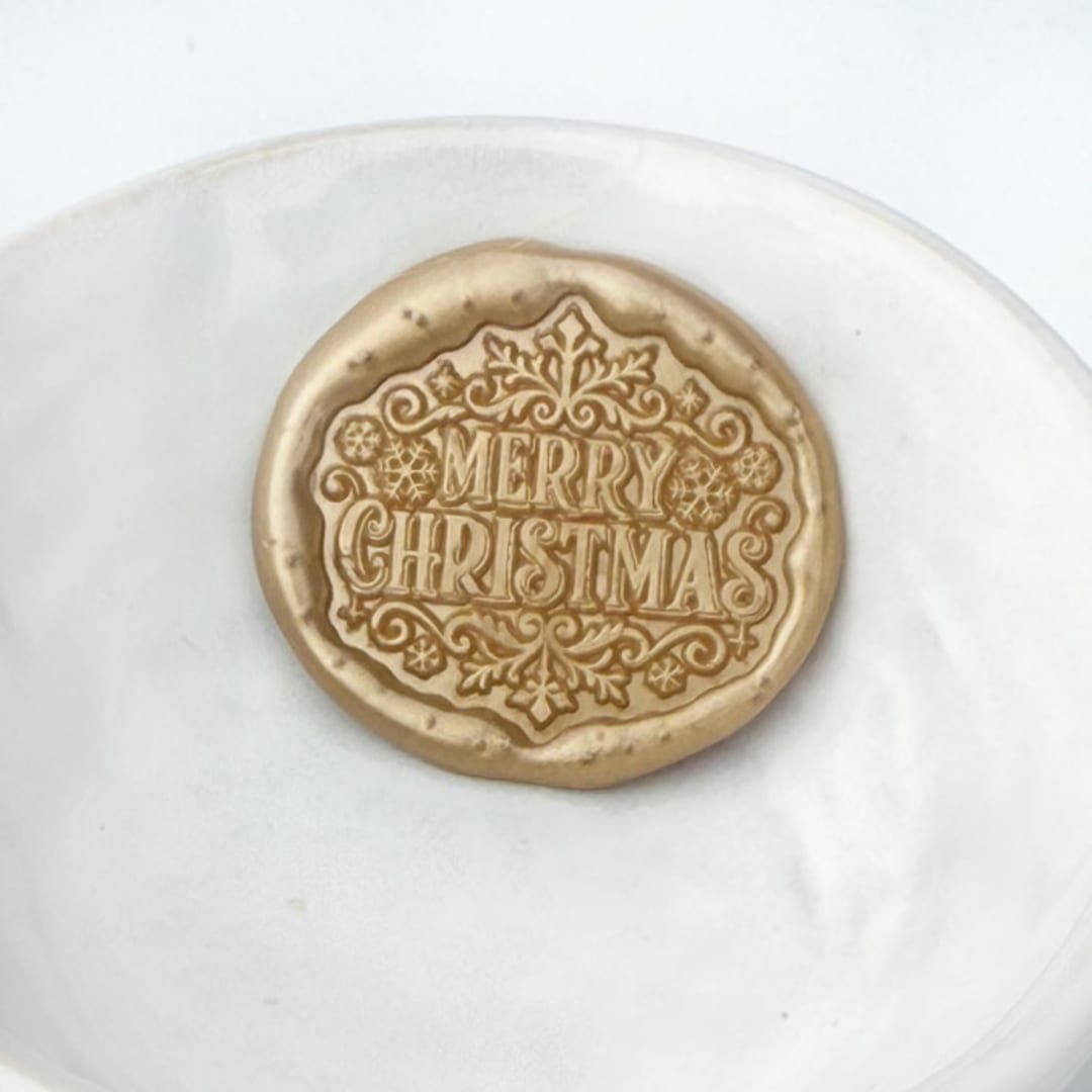 "Merry Christmas Wax Seal, Pack of 10, Customizable Color" - Wax Seals in multicolorassorted-colors by Abby Choi