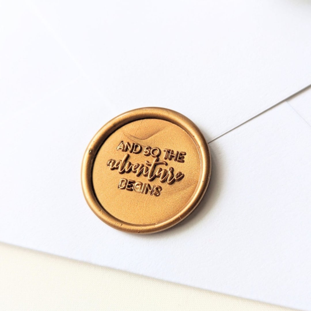 "And so the Adventure Begins- Customizable Color- Set of 25 Hand-crafted Wax Seals" - Wax Seals in multicolor by Inkspiringletters