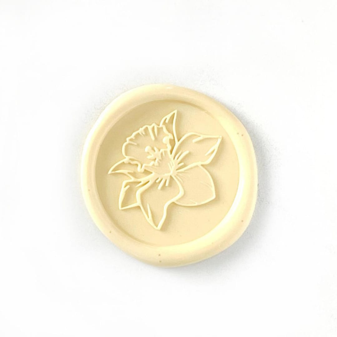 "Daffodil Wax Seal in Lemonade Pack of 10" - Wax Seals in yellow by Abby Choi