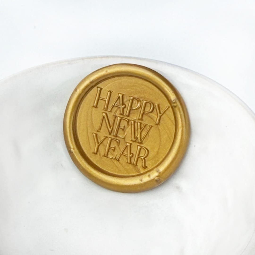 "Happy New Year Wax Seal, Pack of 10, Customizable Color" - Wax Seals in multicolorassorted-colors by Abby Choi