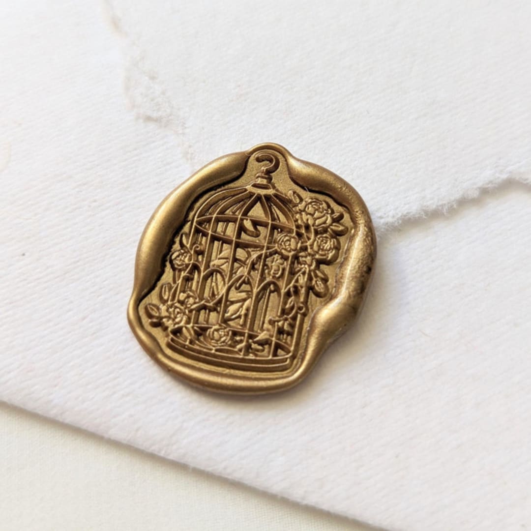 "Lovebirds- Customizable Color- Set of 25 Hand-crafted Wax Seals" - Wax Seals in multicolor by Inkspiringletters