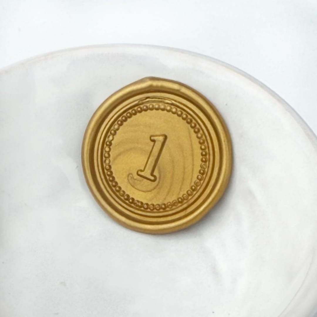 "Numbers Wax Seal, Pack of 10, Customizable Color" - Wax Seals in multicolorassorted-colors by Abby Choi
