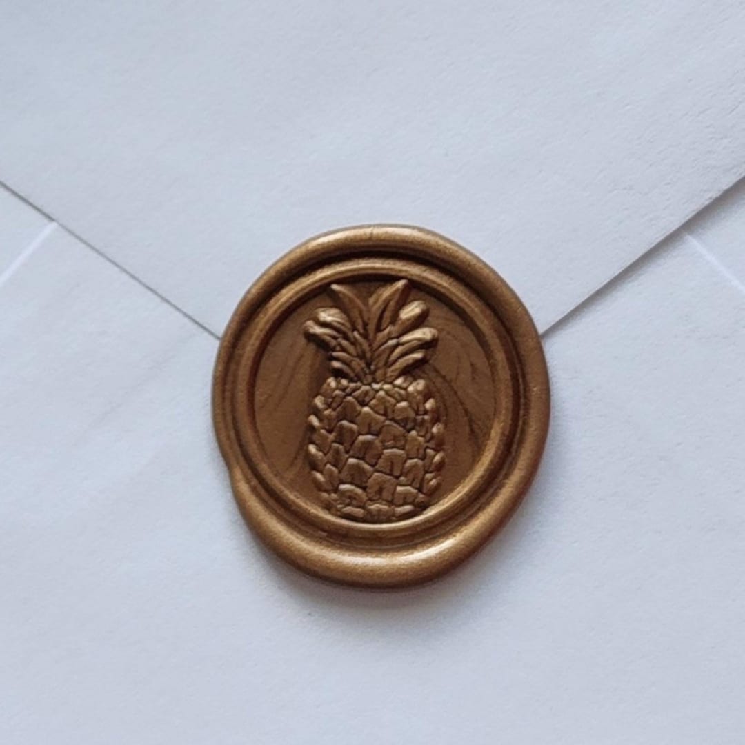 "Customizable Color Pineapple Self-adhesive Wax Seals, Set of 5" - Wax Seals in multicolorassorted-colors by MC silverlinings