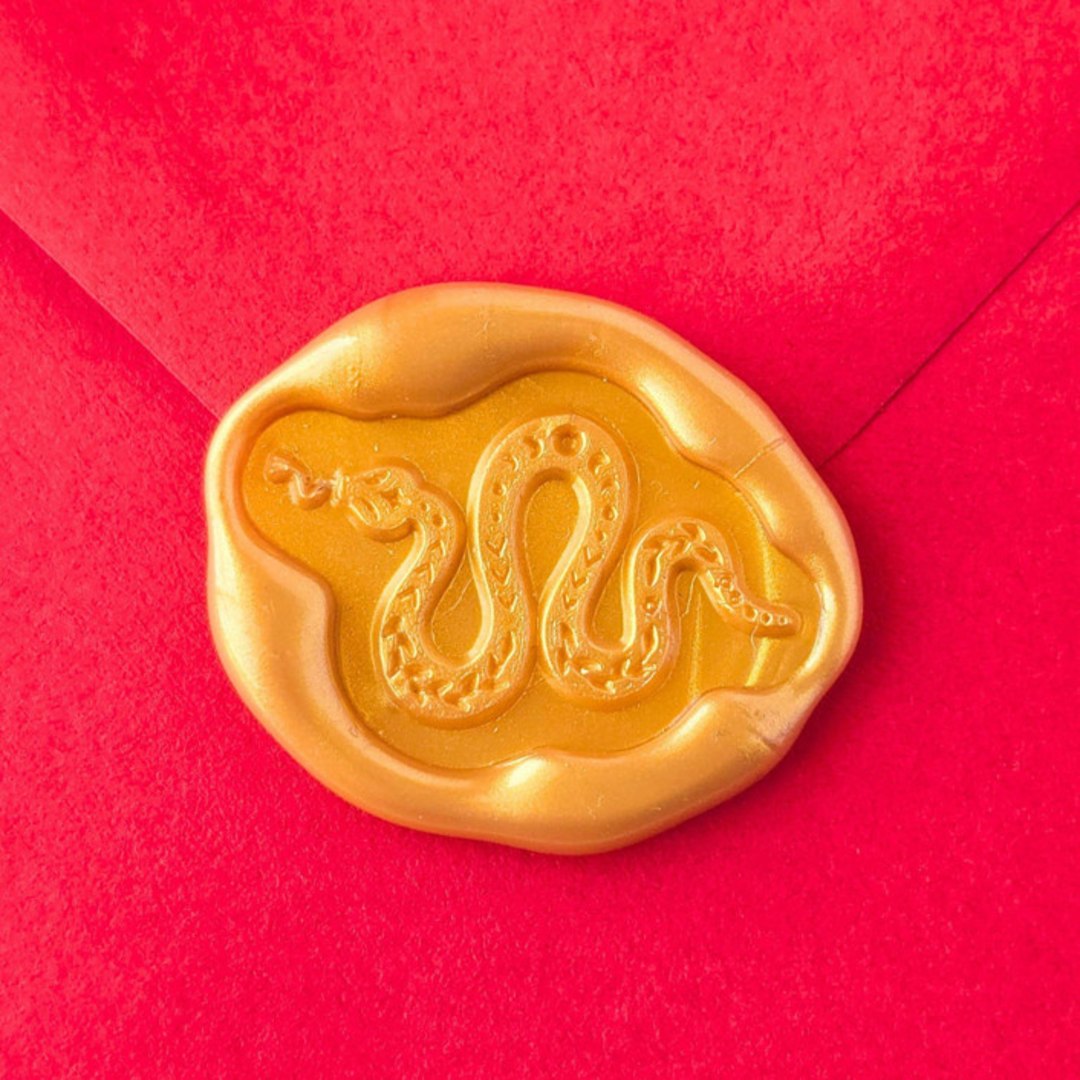 "Year of the Snake- Customizable Color- Set of 25 Hand-crafted Wax Seals" - Wax Seals in multicolor by Inkspiringletters