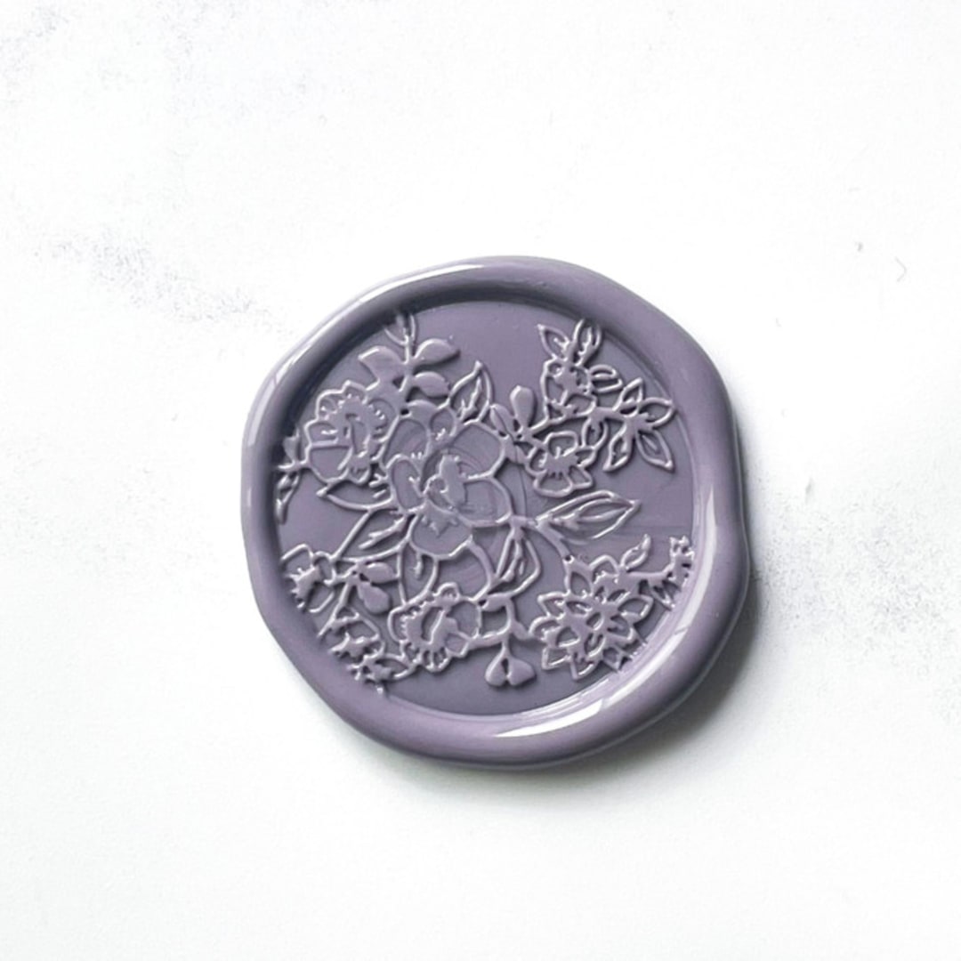 "French Garden in Lavender Pack of 10" - Wax Seals in purple by Abby Choi
