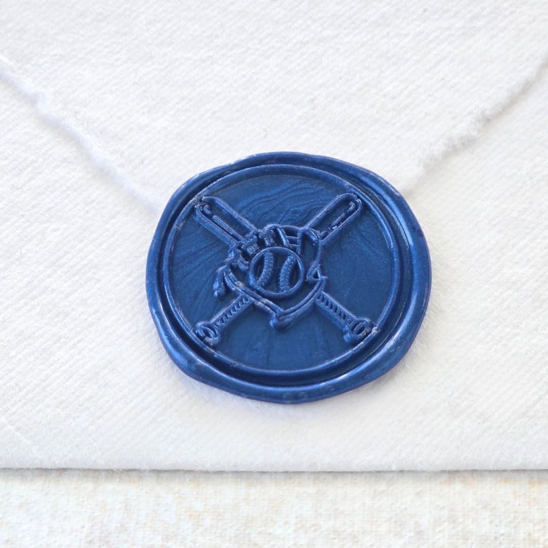 "Baseball- Customizable Color- Set of 25 Hand-crafted Wax Seals" - Wax Seals in multicolor by Inkspiringletters