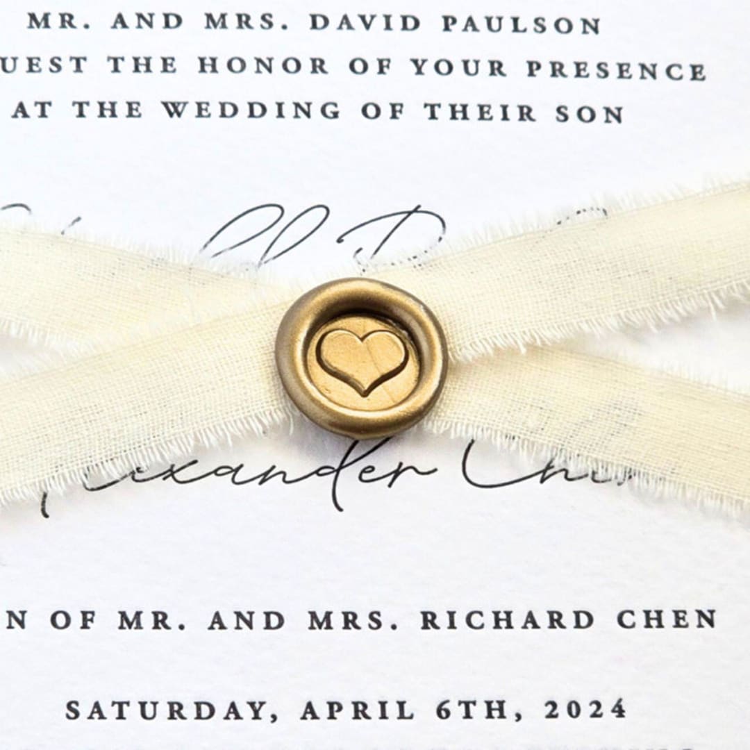 "Mini Hearts & Bows- Customizable Color- Set of 25 Hand-crafted Wax Seals" - Wax Seals in multicolor by Inkspiringletters