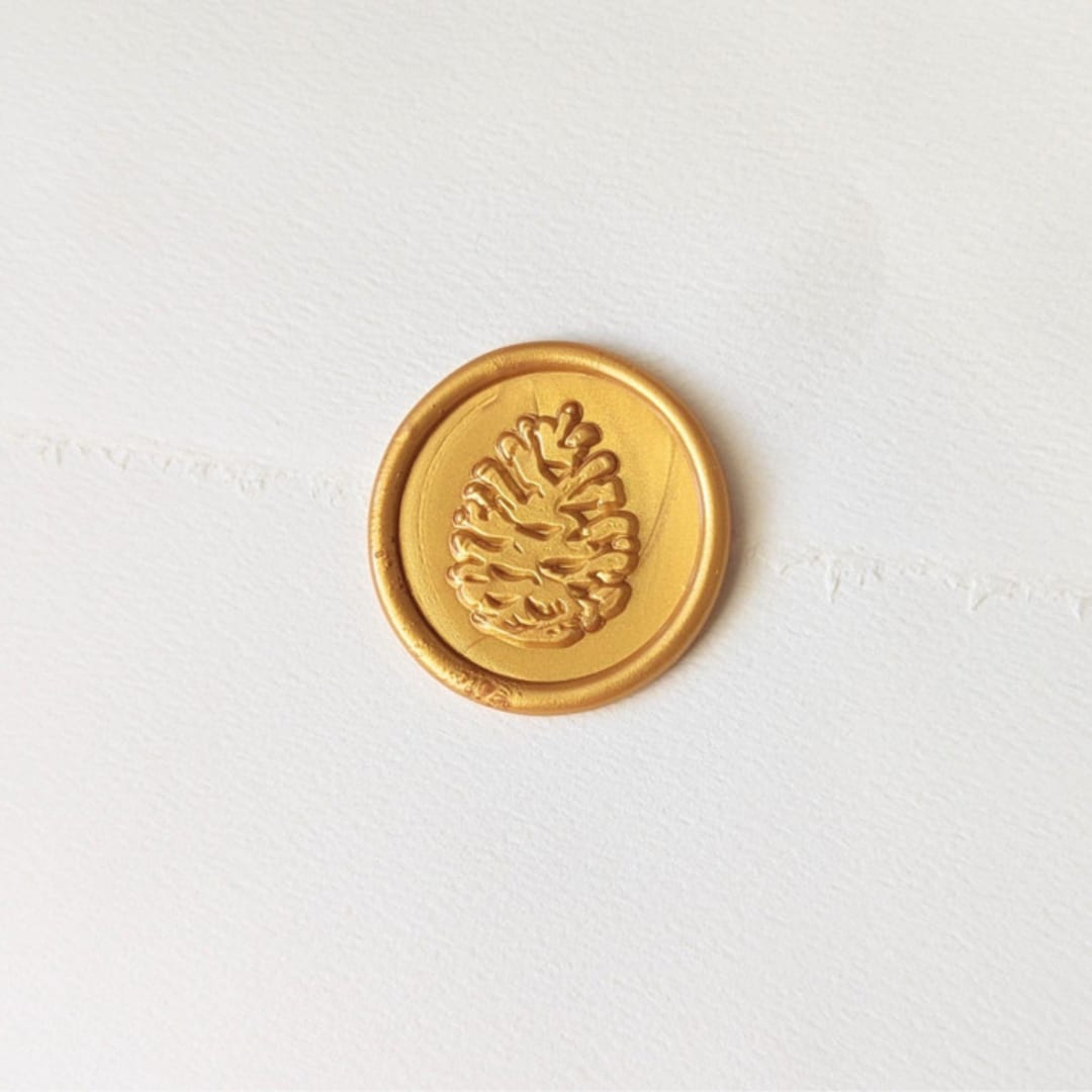 "Pinecone - Customizable Color- Set of 25 Hand-crafted Wax Seals" - Wax Seals in multicolor by Inkspiringletters