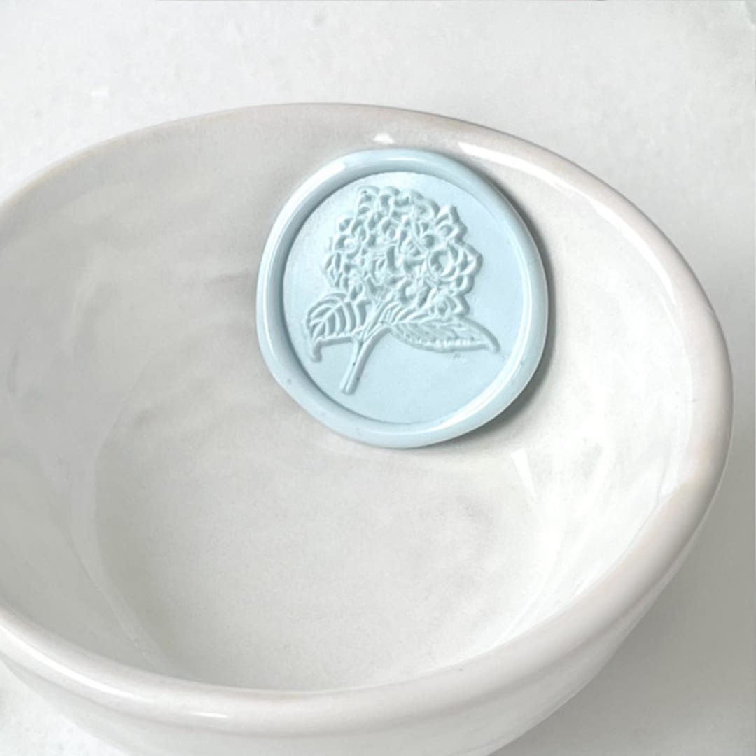 "Hydrangea Stem Wax Seal Pack of 10, Customizable Color" - Wax Seals in multicolorassorted-colors by Abby Choi