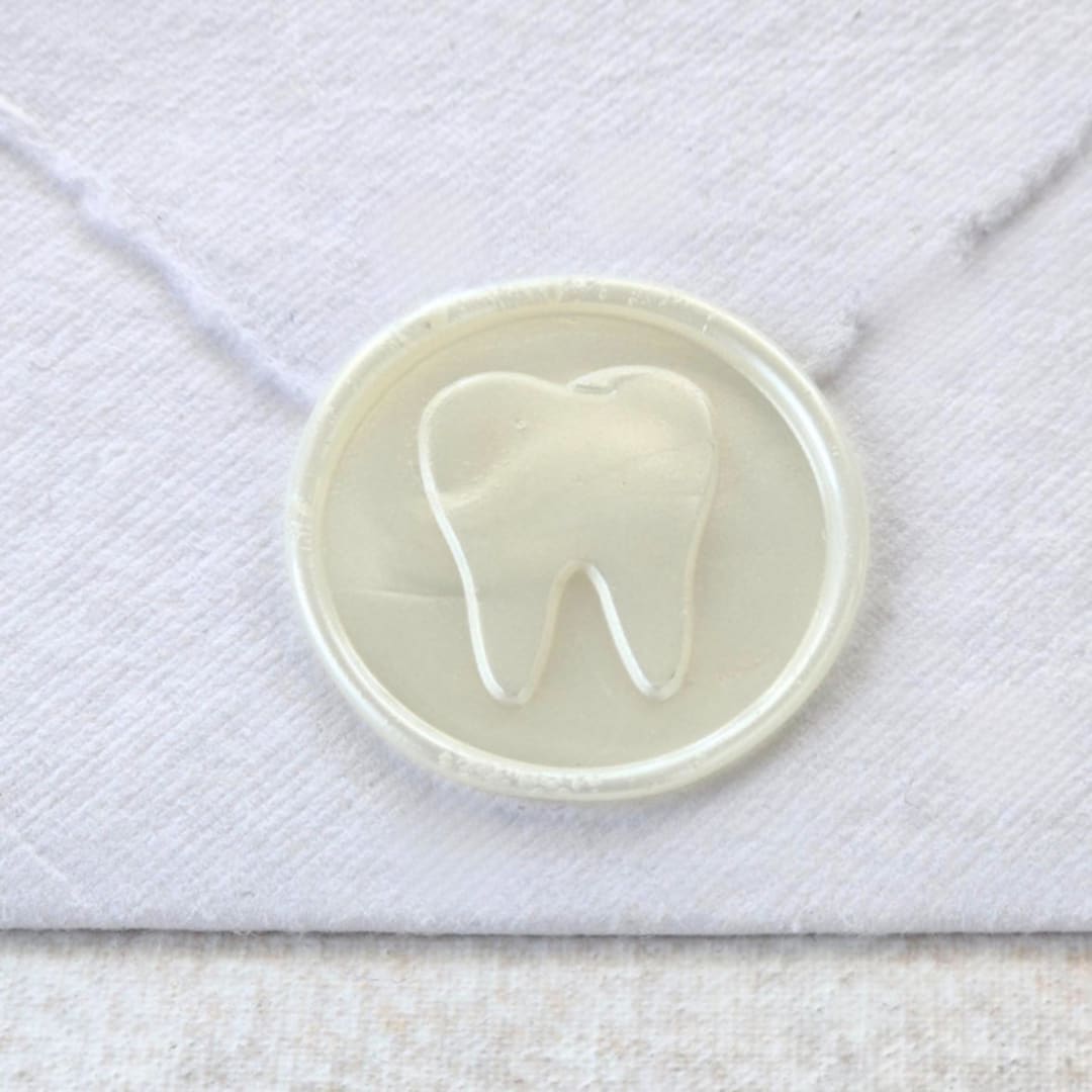 "Tooth- Customizable Color- Set of 25 Hand-crafted Wax Seals" - Wax Seals in multicolor by Inkspiringletters