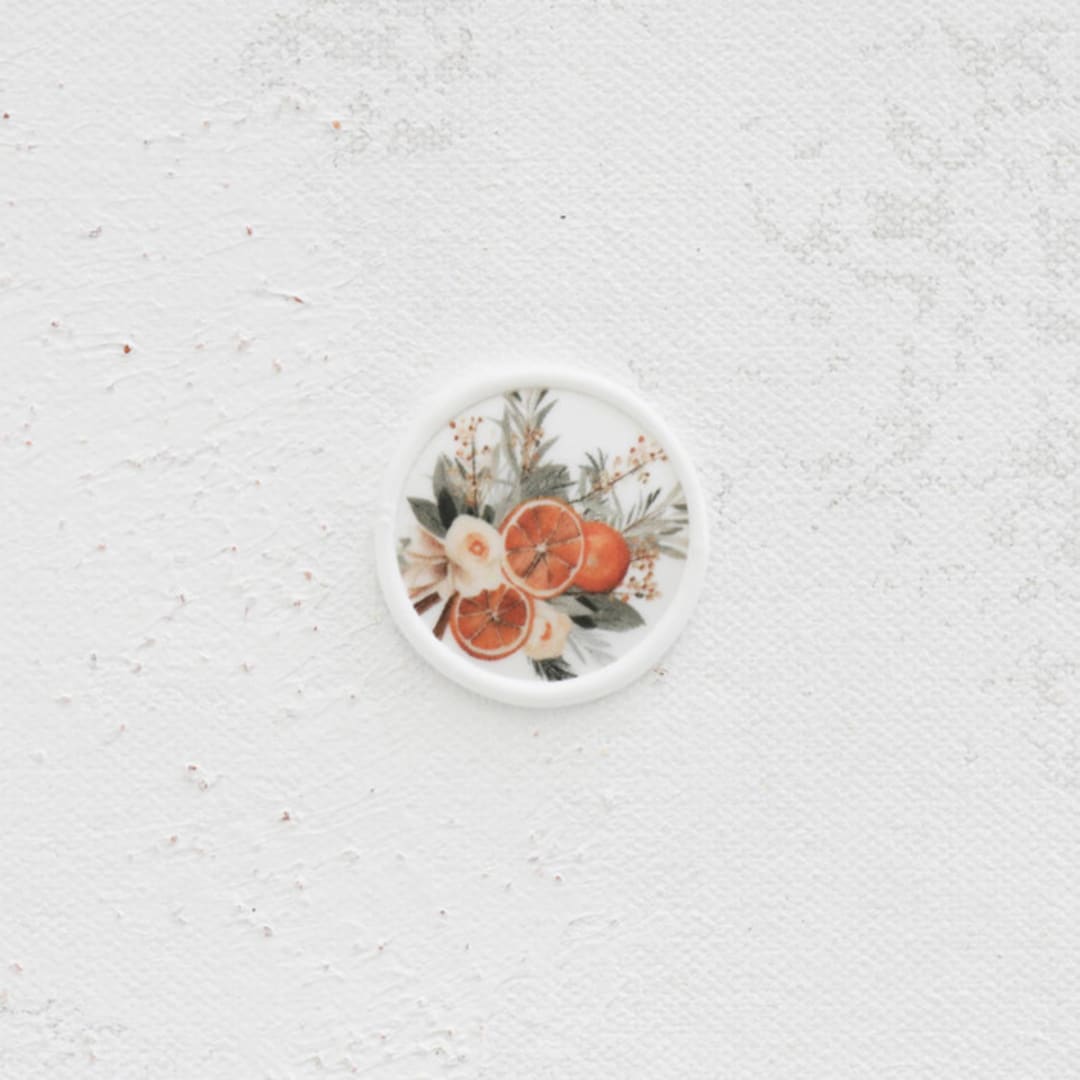 "Holiday Citrus Vanilla Wax Seals | Set of 25" - Wax Seals in multicolor by Clove and Cedar Design
