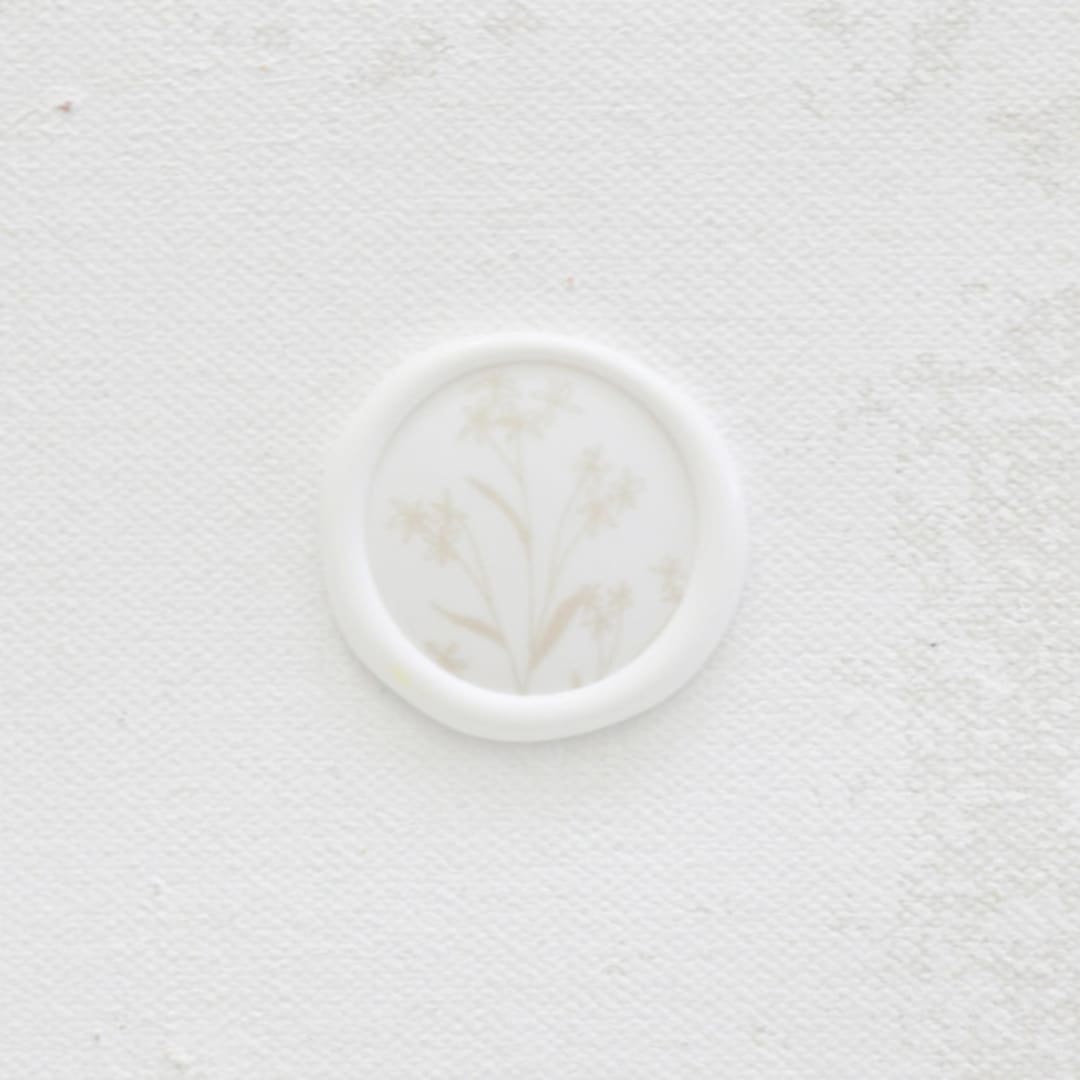"Beige Daisies Wax Seals | Set of 25" - Wax Seals in beige by Clove and Cedar Design