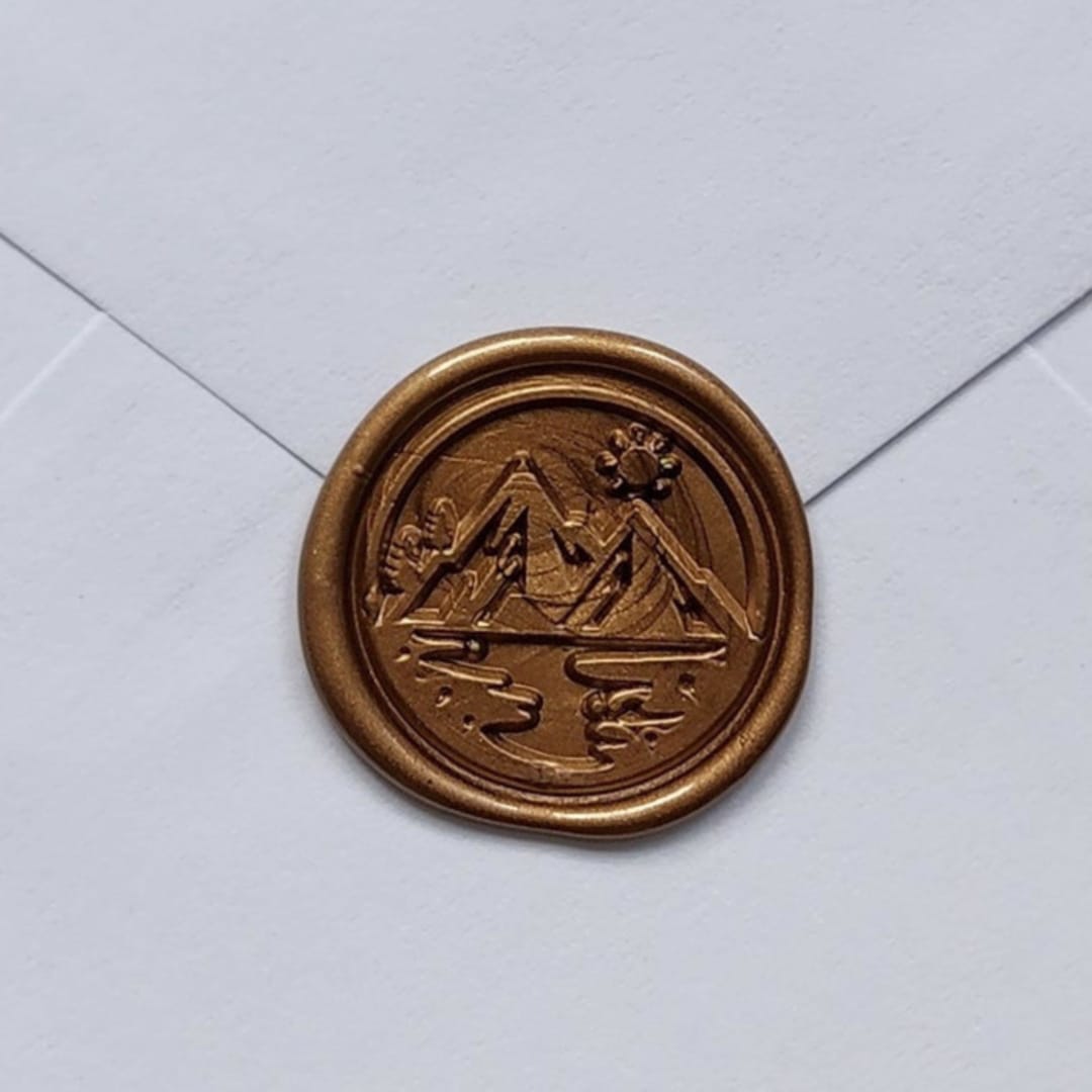 "Customizable Color Sunrise Scenery Self-adhesive Wax Seals, Set of 5" - Wax Seals in multicolorassorted-colors by MC silverlinings