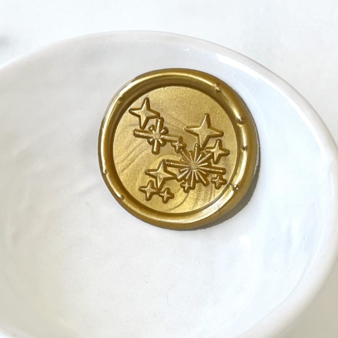 "Retro Starburst Wax Seals, Pack of 10, Customizable Color" - Wax Seals in multicolorassorted-colors by Abby Choi