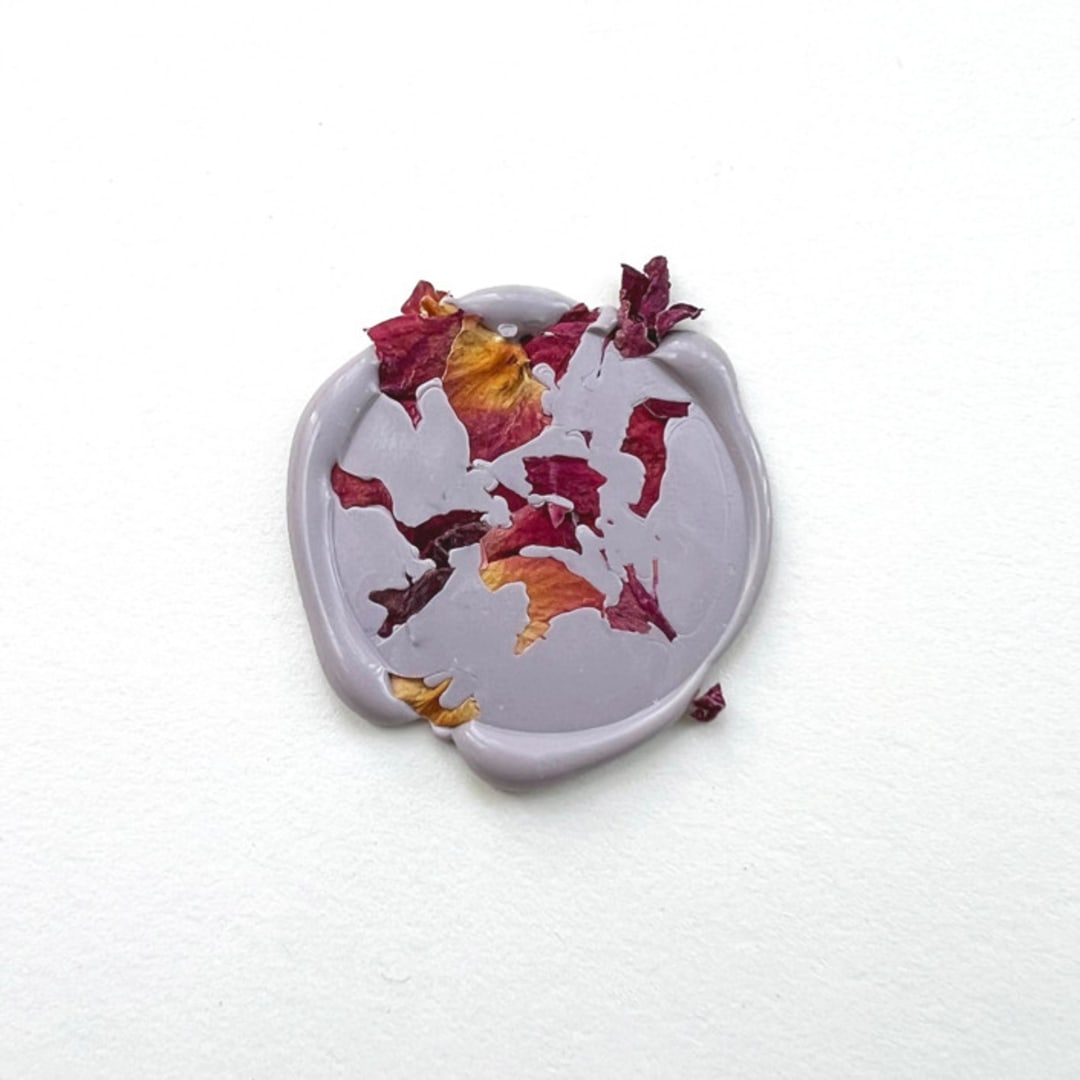 "Rose Confetti Wax Seal in Lilac | Pack of 10" - Wax Seals in purple by Caitlin Home