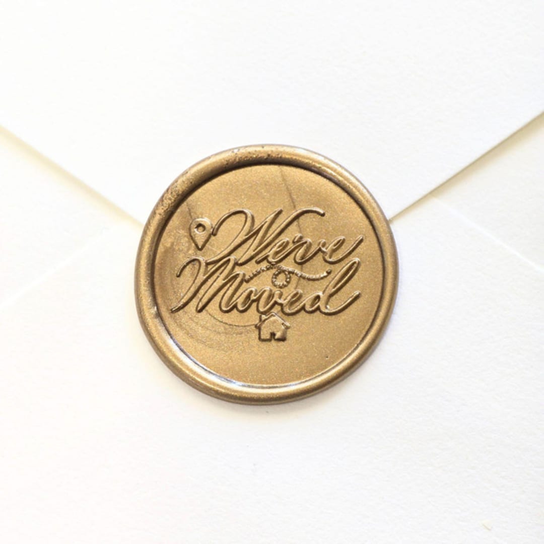 "We've Moved- Customizable Color- Set of 25 Hand-crafted Wax Seals" - Wax Seals in multicolor by Inkspiringletters