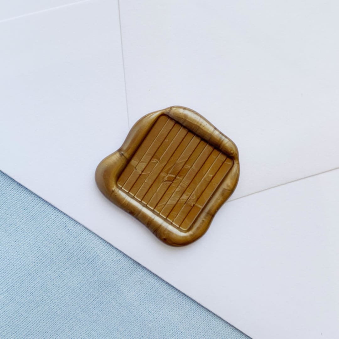 "Stripes Wax Seal (25 Pack)" - Wax Seals in gold by Sterling Stripes